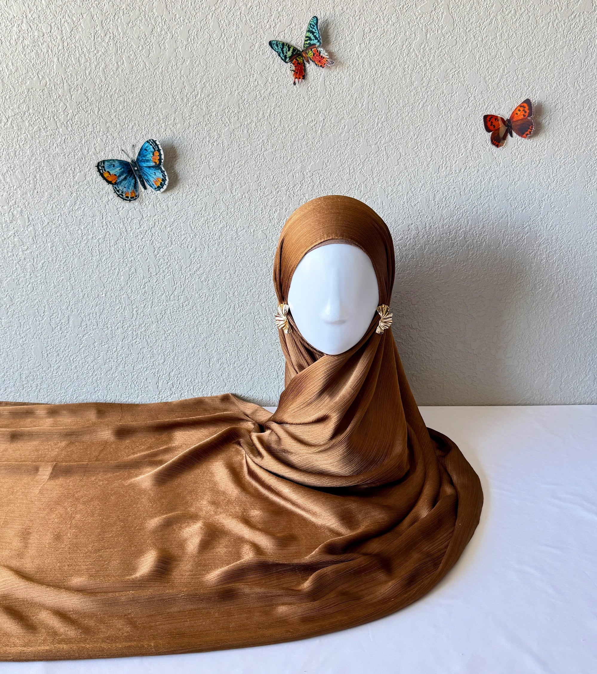 ♡ Crinkle Satin Hijab ♡