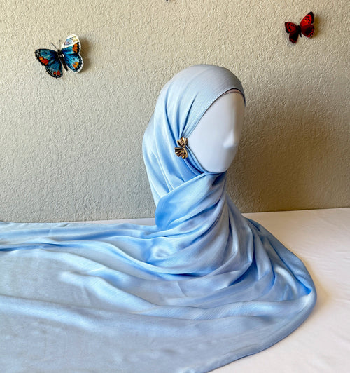 ♡ Crinkle Satin Hijab ♡