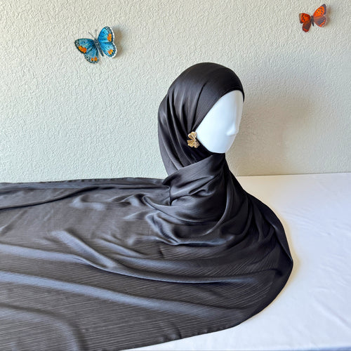 ♡ Crinkle Satin Hijab ♡
