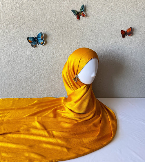 ♡ Crinkle Satin Hijab ♡
